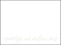 Madison Chic Letterpress Thank You Card Flat Design Small