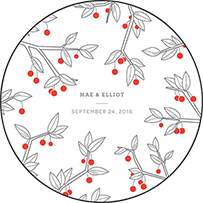 Mae Letterpress Coaster Design Small