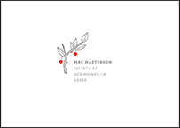 Mae Letterpress Reply Envelope Design Small