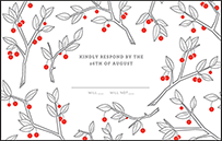 Mae Letterpress Reply Postcard Front Design Small