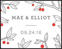 Mae Letterpress Stamp Design Small