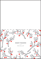 Mae Letterpress Thank You Card Fold Design Small
