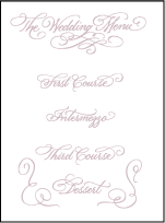 Magnolia Letterpress Menu Design Small