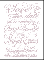 Magnolia Letterpress Save The Date Design Small