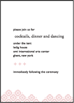 Majorca Letterpress Reception Design Small