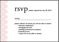 Majorca Letterpress Reply Design Small