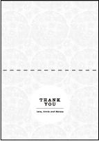 Meadow Letterpress Thank You Card Fold Design Small