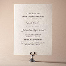Measurement Letterpress Invitation Design Small