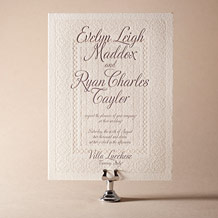 Medley Letterpress Invitation Design Small