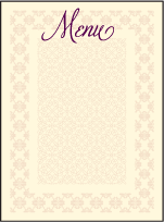 Medley Letterpress Menu Design Small
