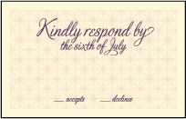 Medley Letterpress Reply Postcard Front Design Small