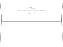 Melodie Frame Letterpress Envelope Design Small