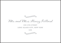 Melodie Frame Letterpress Reply Envelope Design Small