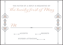 Melodie Frame Letterpress Reply Design Small