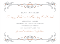 Melodie Frame Letterpress Save The Date Design Small