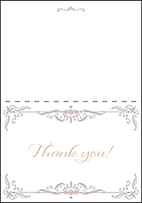 Melodie Frame Letterpress Thank You Card Fold Design Small