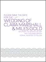 Miles Letterpress Save The Date Design Small