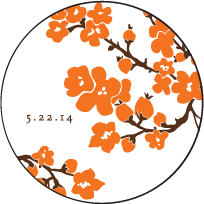 Mimosa Letterpress Coaster Design Small