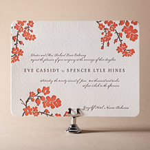 Mimosa Letterpress Invitation Design Small