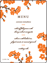 Mimosa Letterpress Menu Design Small