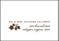 Mimosa Letterpress Reply Envelope Design Small