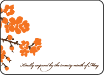 Mimosa Letterpress Reply Design Small