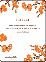 Mimosa Letterpress Save The Date Design Small