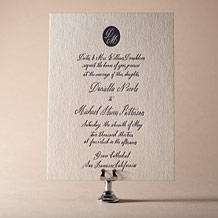Miranda Letterpress Invitation Design Small