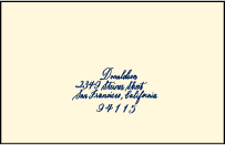 Miranda Letterpress Reply Envelope Design Small