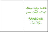 Mitty Calligraphy Letterpress Program Design Small