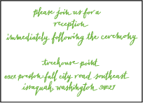 Mitty Calligraphy Letterpress Reception Design Small