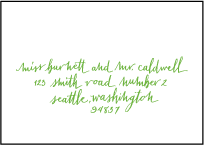 Mitty Calligraphy Letterpress Reply Envelope Design Small
