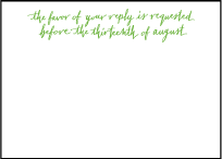 Mitty Calligraphy Letterpress Reply Design Small