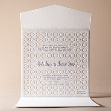 Moda Contemporary Letterpress Invitation Design Small