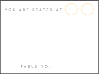 Moda Contemporary Letterpress Placecard Flat Design Small