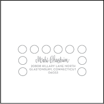 Moda Contemporary Letterpress Reply Envelope Design Small
