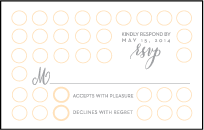 Moda Contemporary Letterpress Reply Postcard Front Design Small