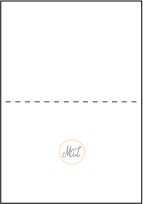 Moda Contemporary Letterpress Thank You Card Fold Design Small