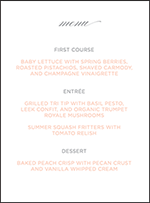 Modern Basel Letterpress Menu Design Small