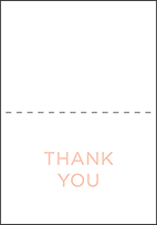Modern Basel Letterpress Thank You Card Fold Design Small