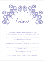 Modern Bazaar Letterpress Menu Design Small