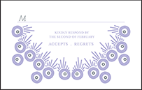 Modern Bazaar Letterpress Reply Postcard Front Design Small