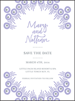 Modern Bazaar Letterpress Save The Date Design Small