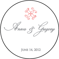 Modern Brooch Letterpress Coaster Design Small