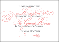 Modern Brooch Letterpress Reception Design Small