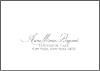 Modern Brooch Letterpress Reply Envelope Design Small