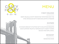 Modern Brooklyn Letterpress Menu Design Small