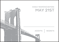 Modern Brooklyn Letterpress Reply Design Small