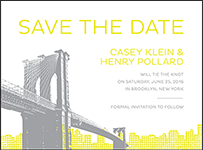 Modern Brooklyn Letterpress Save The Date Design Small