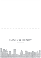 Modern Brooklyn Letterpress Thank You Card Fold Design Small